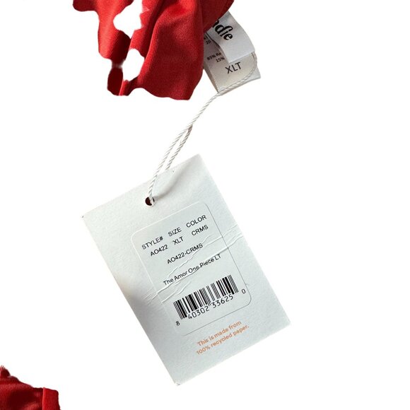 Andie Swim The Amor One Piece Swimsuit Crimson Red Size XL Tall NWT - Picture 4 of 5